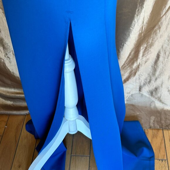 NWT! Beautiful Emerald Sunday Blue Maxi Formal Zipper Dress ~Thick Straps ~Sz. L - Picture 4 of 15